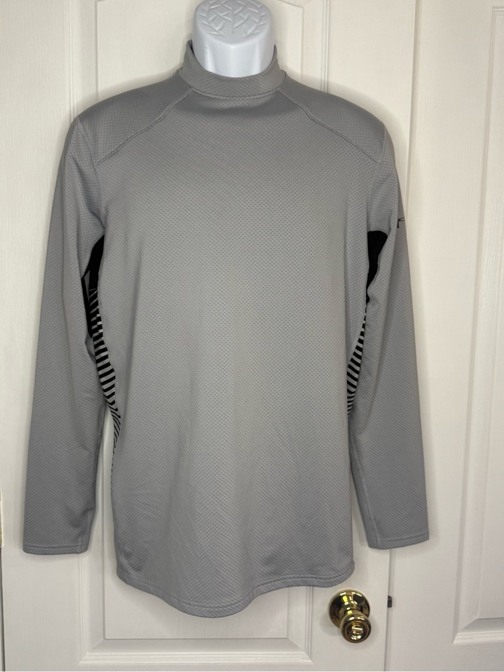Under Armour Gray Long Sleeve Performance Top with Black Accents